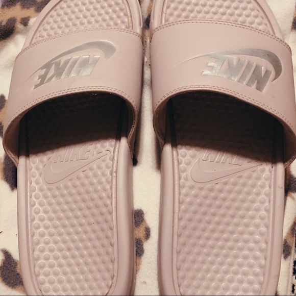 lavender nike slides